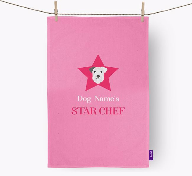 '{dogsName}'s Star Chef' - Personalised {breedFullName} Tea Towel
